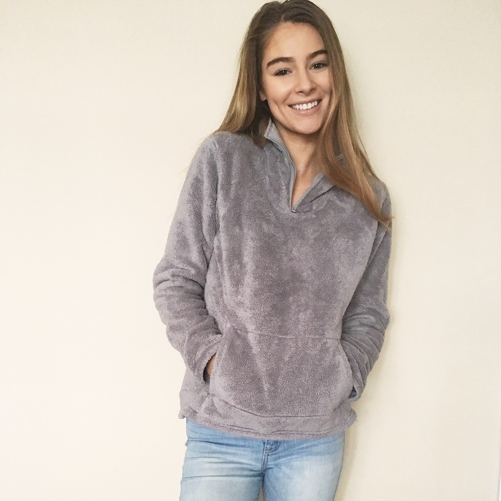 Cozy Gray The North Face Sherpa Fleece Pullover